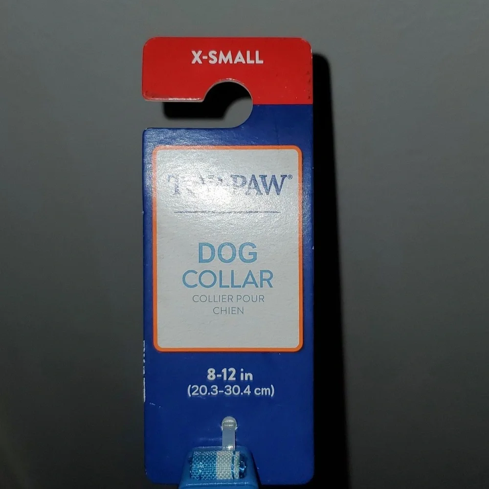 New Top Paw Blue & White Gingham Pet Plaid Dog Cat Bow Collar Xsmall & Small